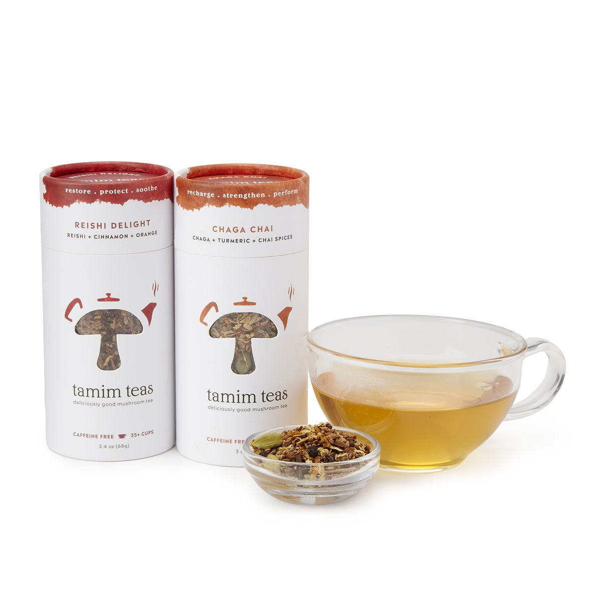 Wellness Mushroom Tea Duo Tea, Herbal Mushroom Tea