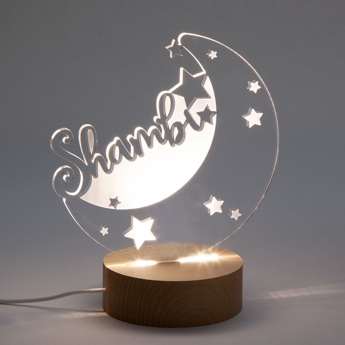 Personalized Moon & Stars Night Lamp Night Light