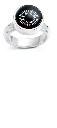 COMPASS RING | LeeAnn Herreid Compass Ring - Funky Silver Jewelry that Guides the Traveler, Adventurer or Wanderer Within | UncommonGoods :  necklace jewelry jewellery necklaces