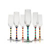 Capri Hand Painted Champagne Glasses - Set of 6