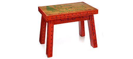 Red Ruler Foot Stool