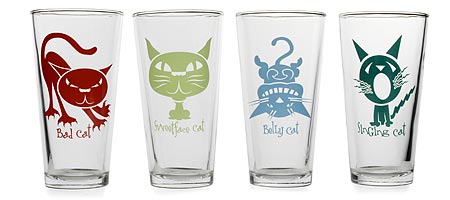 35.00 USD,  FAT CAT GLASSES - UncommonGoods from uncommongoods.com