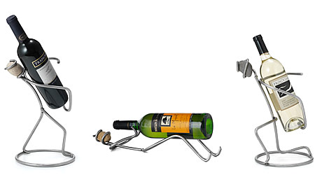 Steel and Stone Man Wine Holders