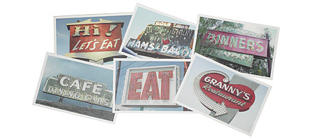 DINER SIGNS DISPOSABLE PLACEMATS - UncommonGoods from uncommongoods.com