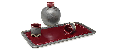 Ceramic Sake Set and Tray