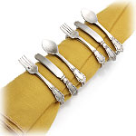 SILVERWARE NAPKIN RINGS :  original napkin rings kitchen home accents