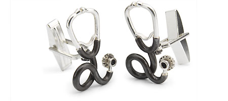 stethoscope cufflinks