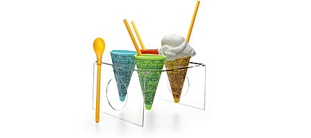 ANDY WARHOL ICE CREAM CONE DISHES - SET OF 4