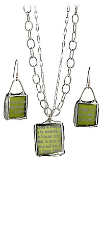MOSS RECYCLED GLASS JEWELRY | Beautiful, Unique, Green Recycled Glass Bottles and Silver Necklace and Earrings, Handmade by Kathleen Plate | UncommonGoods :  jewelry handmade cobalt womens