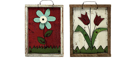 Recycled Tin Flower Art - Image