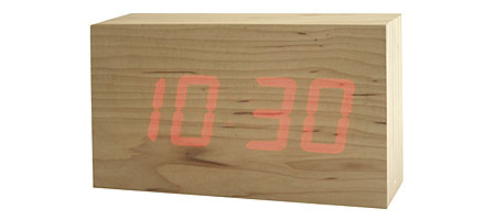 WOOD LED CLOCK - UncommonGoods from uncommongoods.com