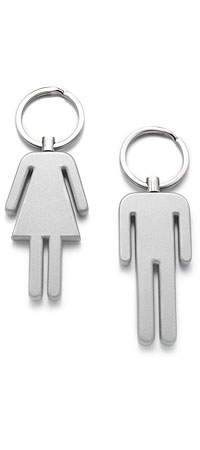 MAN AND WOMAN KEY RINGS - UncommonGoods :  contest2 keychain gifts gadget