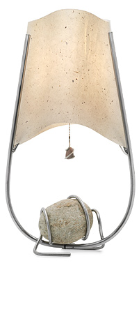 Steel and Stone Table Lamp