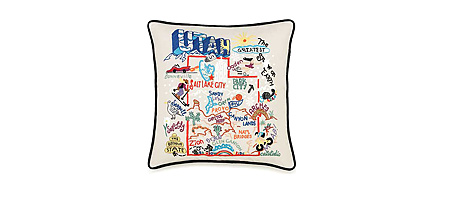 Hand Embroidered State Pillows