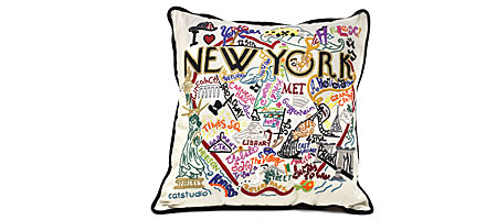 Hand Embroidered City Pillows
