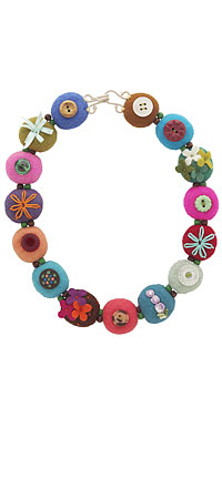 FLOWER FELT NECKLACE - UncommonGoods :  necklace flower felt flower felt necklace
