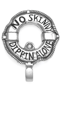 No Skinny Dippin' Alone! wall hook :  novelty home gift home decor
