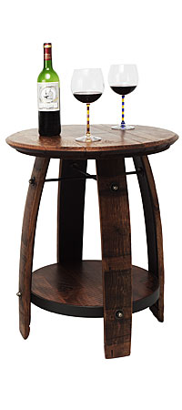 RECYCLED WINE BARREL SIDE TABLE - UncommonGoods from uncommongoods.com