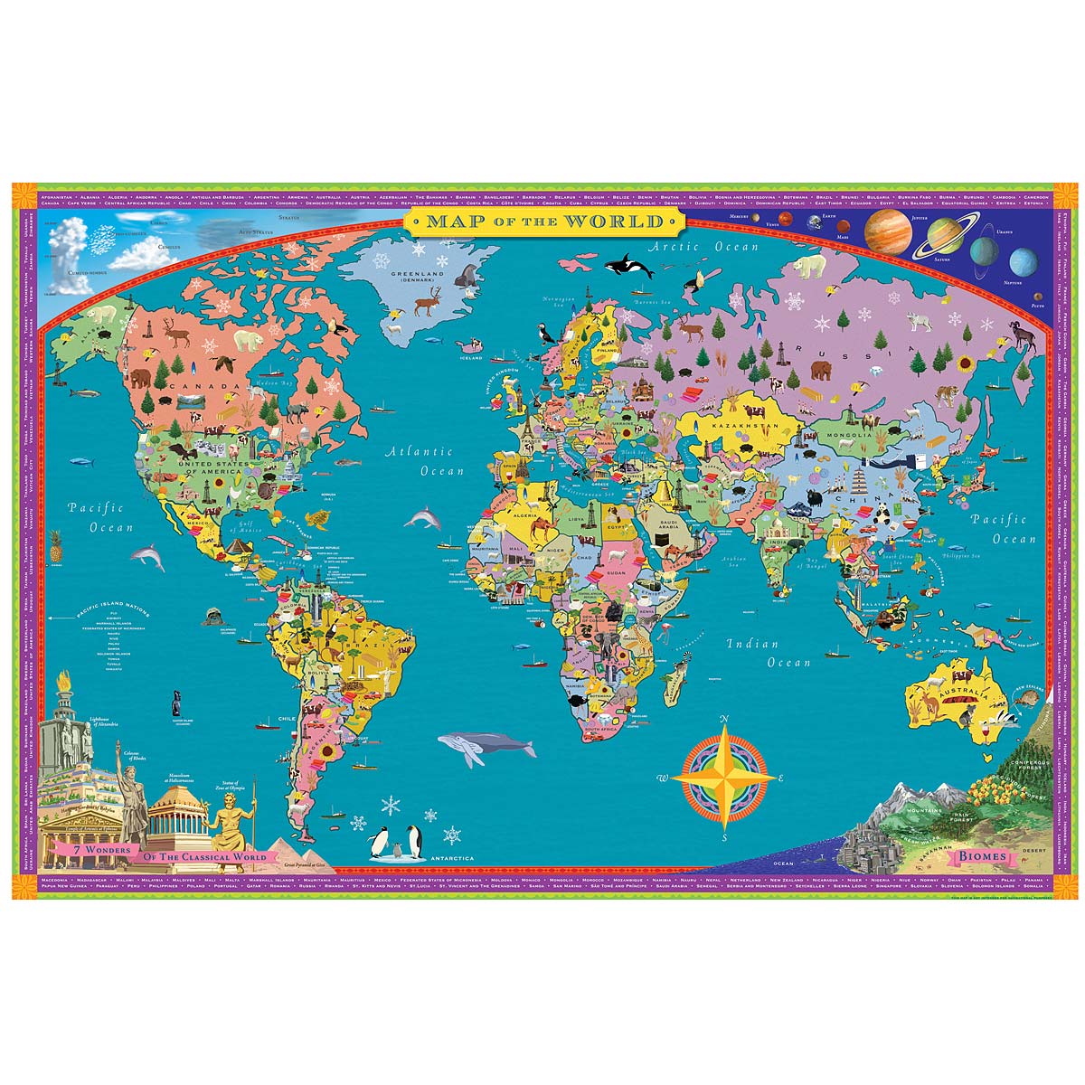 Childrens World Map Kids Wall Map Uncommongoods