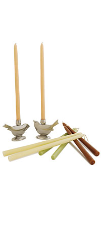 BIRD CANDLE HOLDERS AND TAPER CANDLE SET image