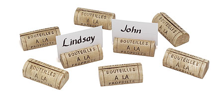 Wine Cork Place Card Holders- Set of 8