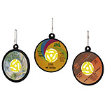 recycled vinyl record ornament set