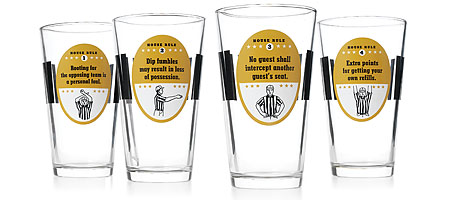 House Rules Football Glasses - Set of 4
