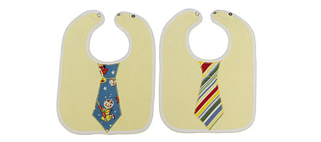 VINTAGE PRINT NECKTIE BIBS