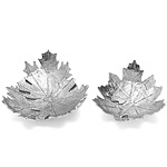 PEWTER MAPLE LEAF BOWLS