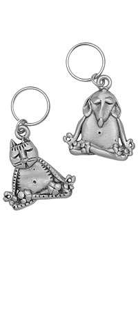 MEDITATING PET KEYCHAINS | Funny, Peaceful, Relaxed Lotus Position Cat and Dog Key Rings | UncommonGoods :  cat key uncommongoods dog