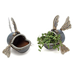 FISH LAWN SCULPTURE HANDMADE FROM RECYCLED METAL