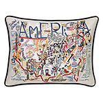 AMERICA & CANADA HAND EMBROIDERED PILLOWS