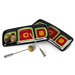 COLLAGE HORS D'OEUVRES PLATE SET