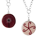 Handpainted Reversible Ceramic Neclaces