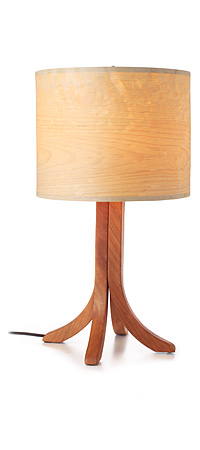 Cherry and Maple Mini Quad Wooden Lamp