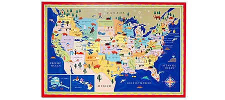 Canvas USA Map 