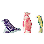 BIRD PILLOWS | Chat, Starling And Warbling Pillows With Hand-Printed Image | UncommonGoods from uncommongoods.com