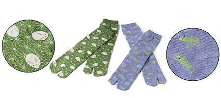 Rabbit & Frog Flip-Flop Socks