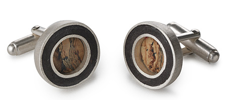 Concrete and Cork Cufflinks