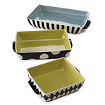 Black And White Graphic Casserole Dishes : handmade in peru light blue patterns tammy milani kitchen