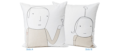 Heart On Sleeve Organic Cotton Pillow