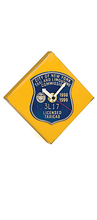 Taxi Medallion Clock