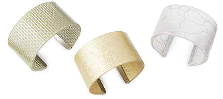 Recycled Industrial Plastic Cuff Bracelets