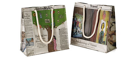 Recycled Newspaper Market Bag