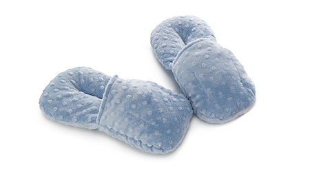 Light Blue Plush Herbal Slippers
