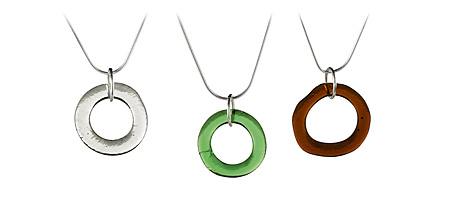 SMALL RECYCLED GLASS BOTTLE NECKLACES image