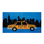 NYC TAXI RECLAIMED LICENSE PLATE WALL ART
