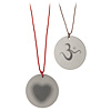 heart & om cord necklaces