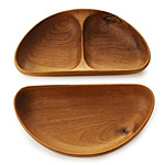 TEAK WOOD HALF MOON DISHES