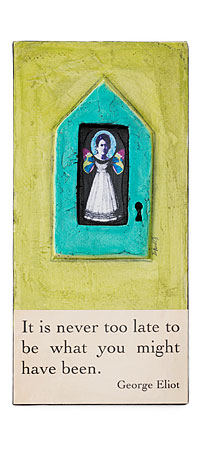 'IT IS NEVER TOO LATE' HANDPAINTED CANVAS image